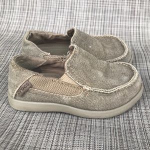 Childrens Khaki Crocs Dual Comfort Loafers